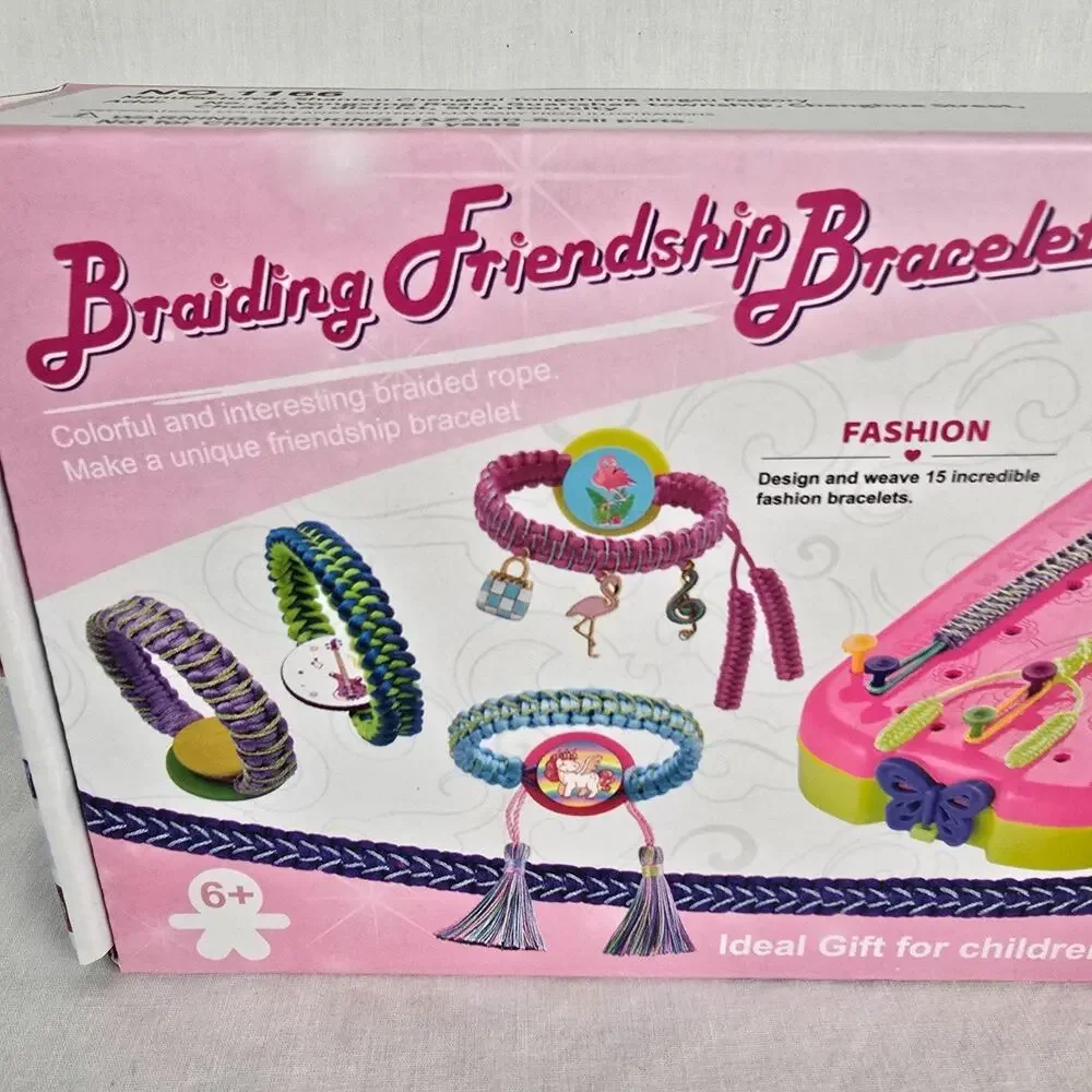 Onwoli Braiding Friendship Bracelet Making Kit Pink Colorful 189 Pieces NIB